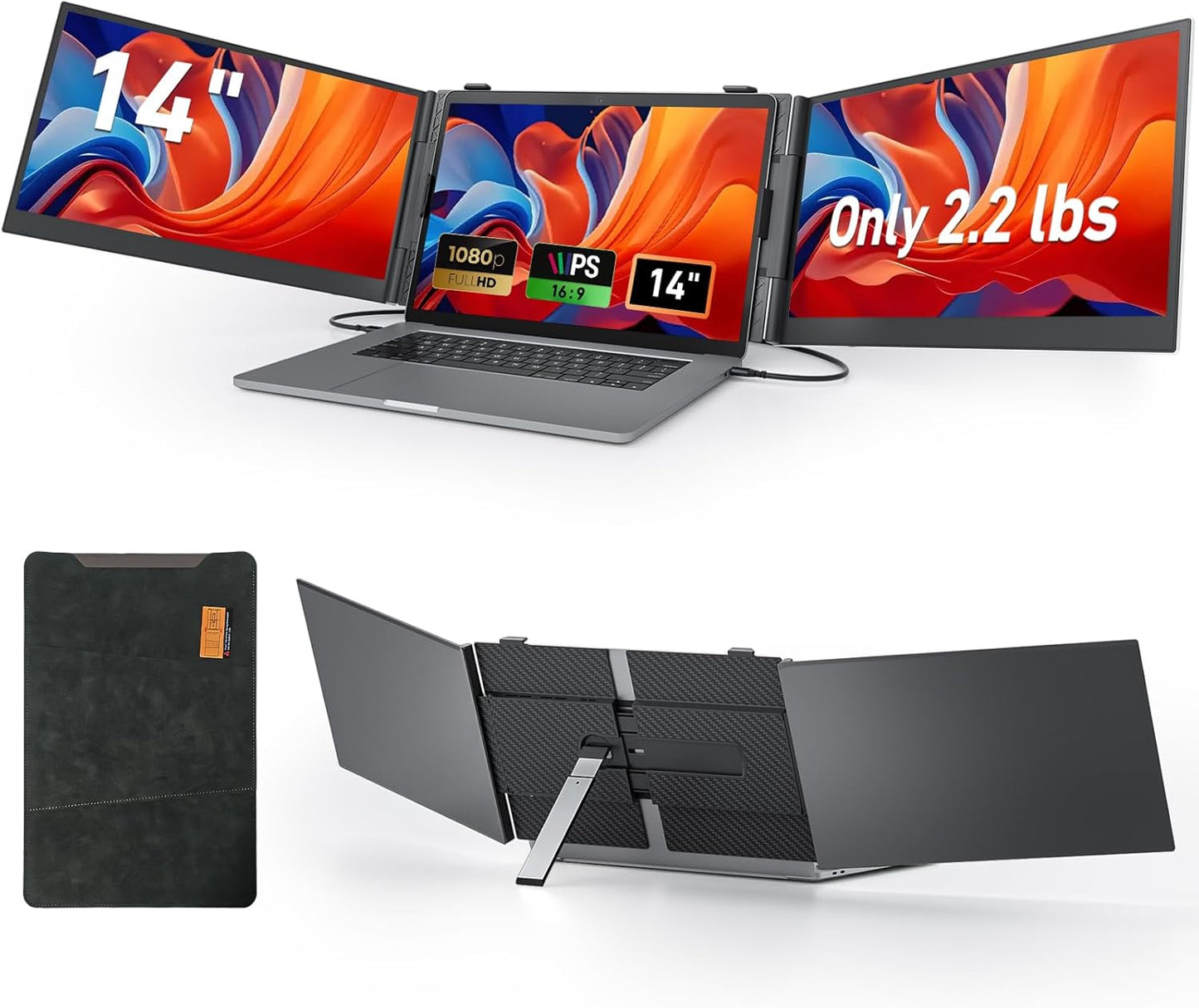 XS8P 14" Triple Laptop Screen Extender